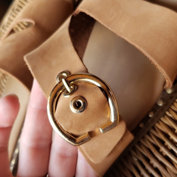 Mila Paoli Sandals Leather Stud Size 8 - Picture 4 of 6